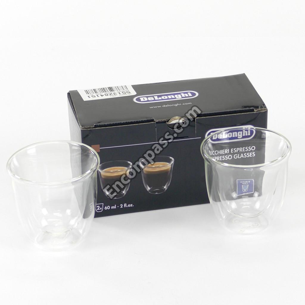 Espresso Glasses (Set of 2), De'Longhi