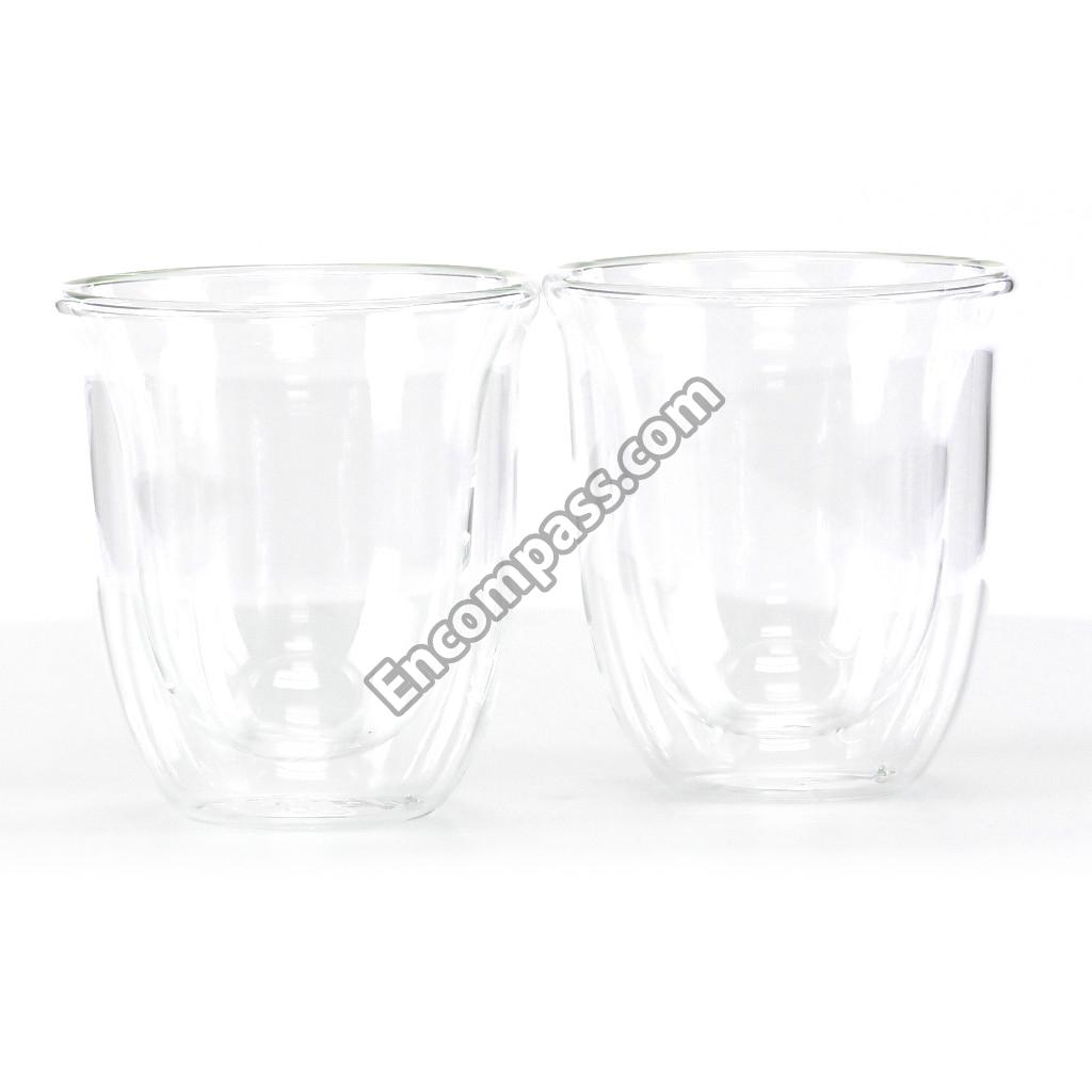 Delonghi 5513214601 Glass Set; Cappuccino Gla